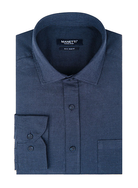 MEN'S MANETTI SHIRT CASUAL  INDIGO BLUE