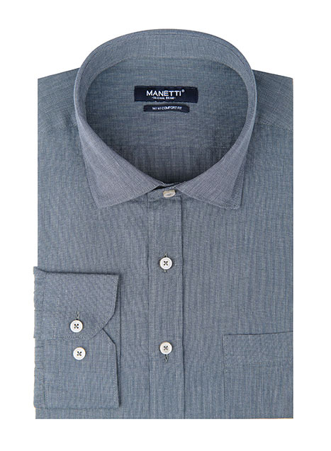 Ανδρικό Πουκάμισο Manetti casual dark green