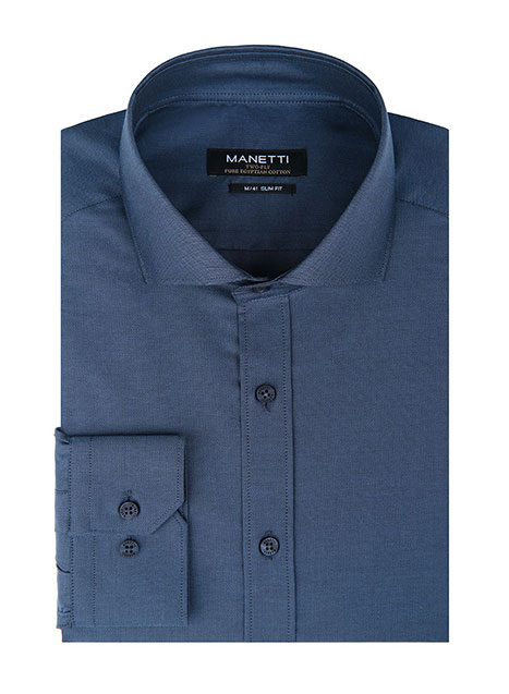 MEN'S MANETTI SHIRT FORMAL  DAWN BLUE