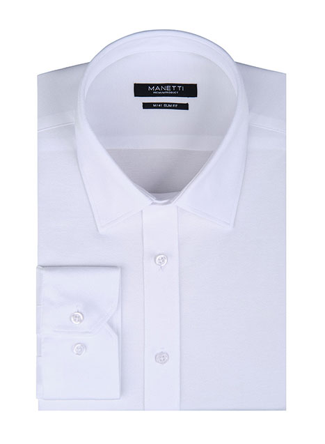 Ανδρικό Πουκάμισο jersey Manetti formal white