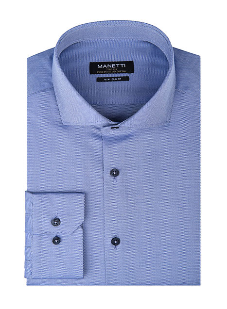 MEN'S MANETTI SHIRT FORMAL  BLUE