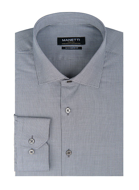 MEN'S MANETTI SHIRT FORMAL  OIL GREEN