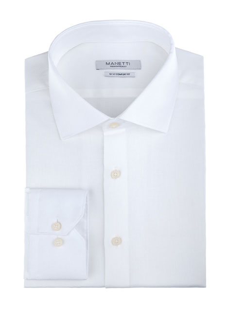 MEN'S MANETTI SHIRT FORMAL  WHITE