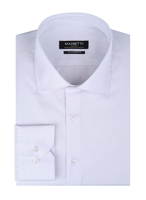 MEN'S MANETTI SHIRT FORMAL  WHITE