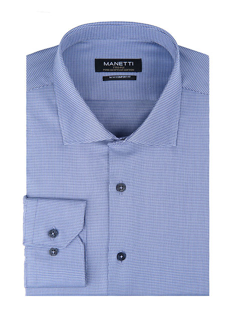 MEN'S MANETTI SHIRT FORMAL  BLUE