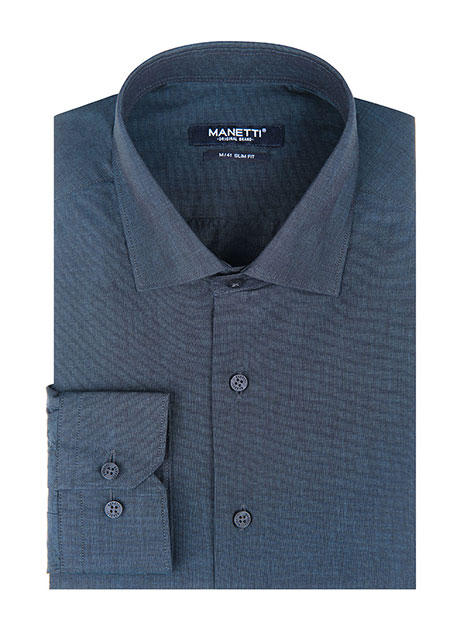 MEN'S MANETTI SHIRT FORMAL  MIDNIGHT BLUE