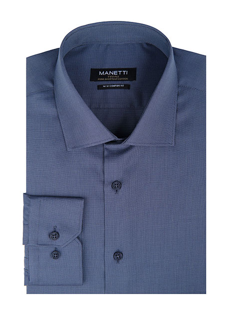 MEN'S MANETTI SHIRT FORMAL  DAWN BLUE