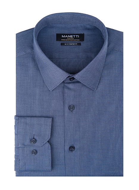 MEN'S MANETTI SHIRT FORMAL  INDIGO BLUE