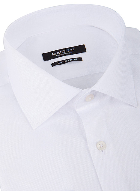 MEN'S MANETTI SHIRT FORMAL  WHITE