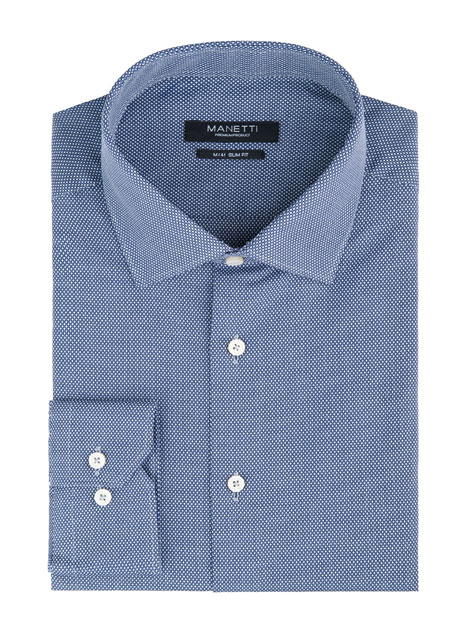 MEN'S MANETTI SHIRT FORMAL  BLUE