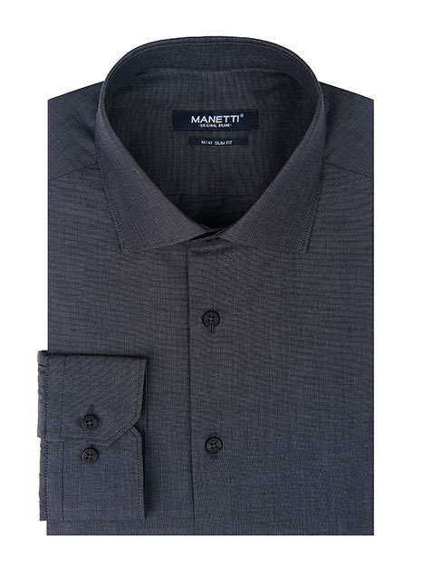 Ανδρικό Πουκάμισο Manetti formal dark grey