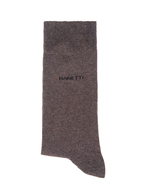 MEN'S MANETTI SOCKS CASUAL  BROWN MELANGE