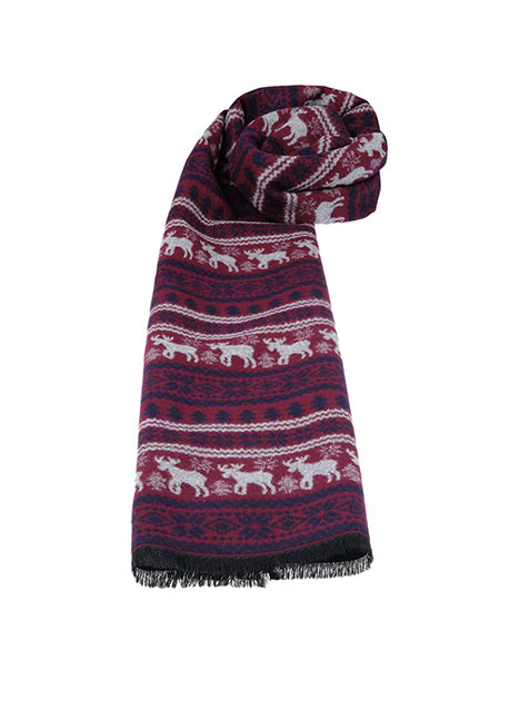 MEN'S MANETTI SCARF CASUAL  BORDEAUX BLUE