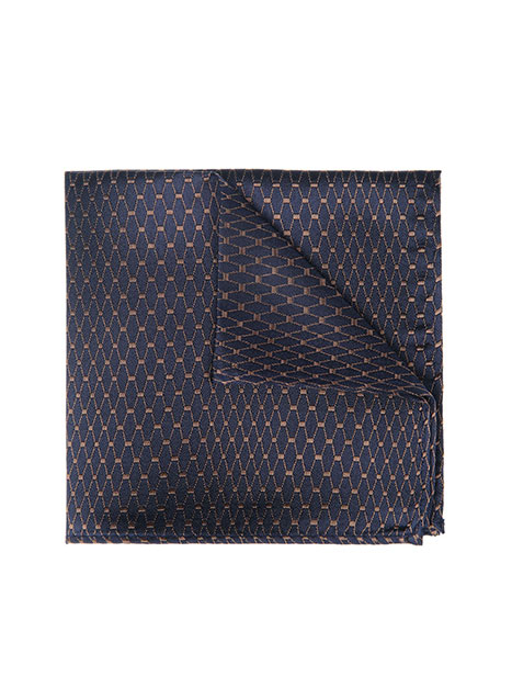 MEN'S MANETTI POCKET SQUARES FORMAL  BLUE BROWN