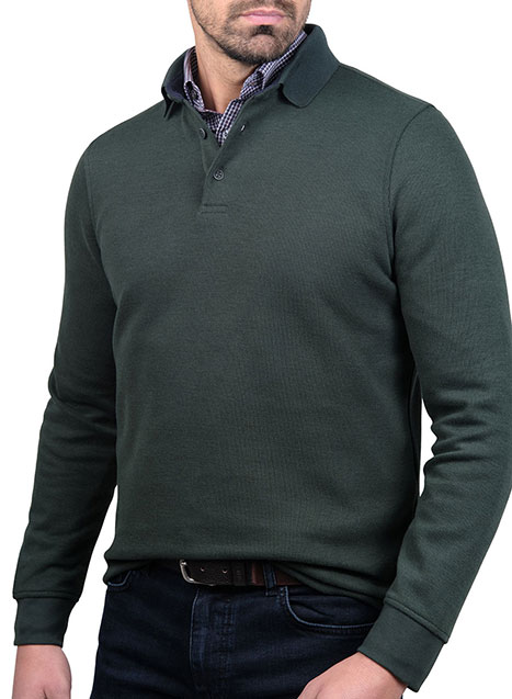 MEN'S POLO FLEECE MANETTI CASUAL  GREEN