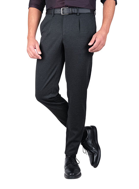 MEN'S MANETTI TROUSER CHINOS CASUAL  DARK GREY MELANZE