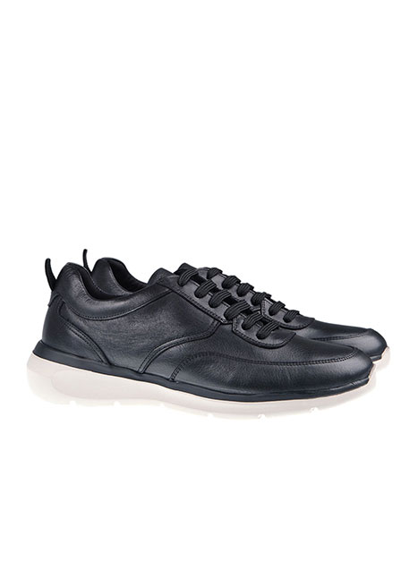 MEN'S SNEAKER ΔΕΡΜΑΤΙΝΟ MANETTI CASUAL  BLACK