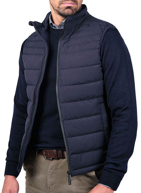 MEN'S MANETTI VEST JACKET CASUAL  BLUE