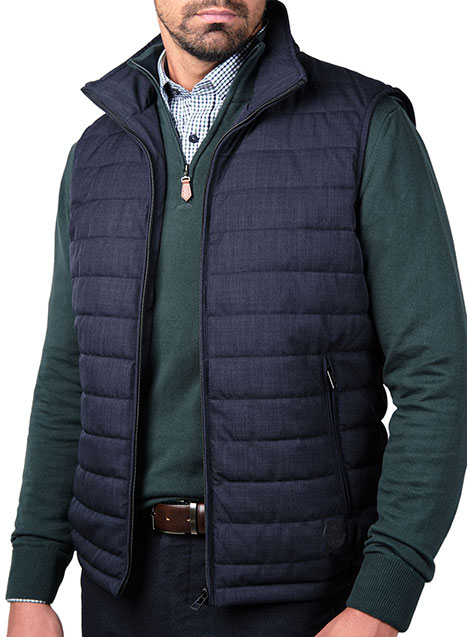 MEN'S MANETTI VEST JACKET CASUAL  BLUE