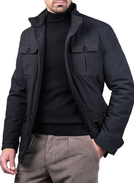 MEN'S JACKET MANETTI CASUAL  BLACK