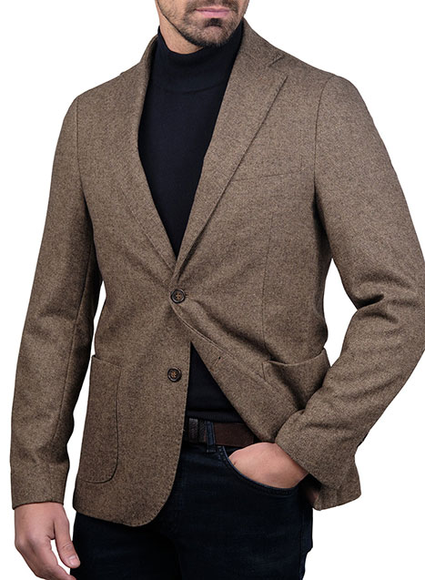 MEN'S MANETTI JACKET FORMAL  BROWN