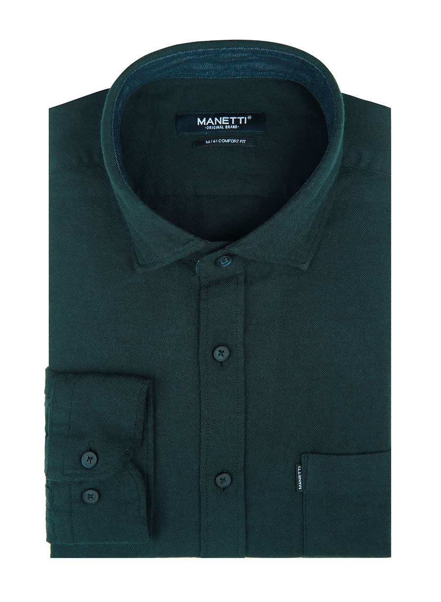 MEN'S MANETTI SHIRT CASUAL  PINE GREEN