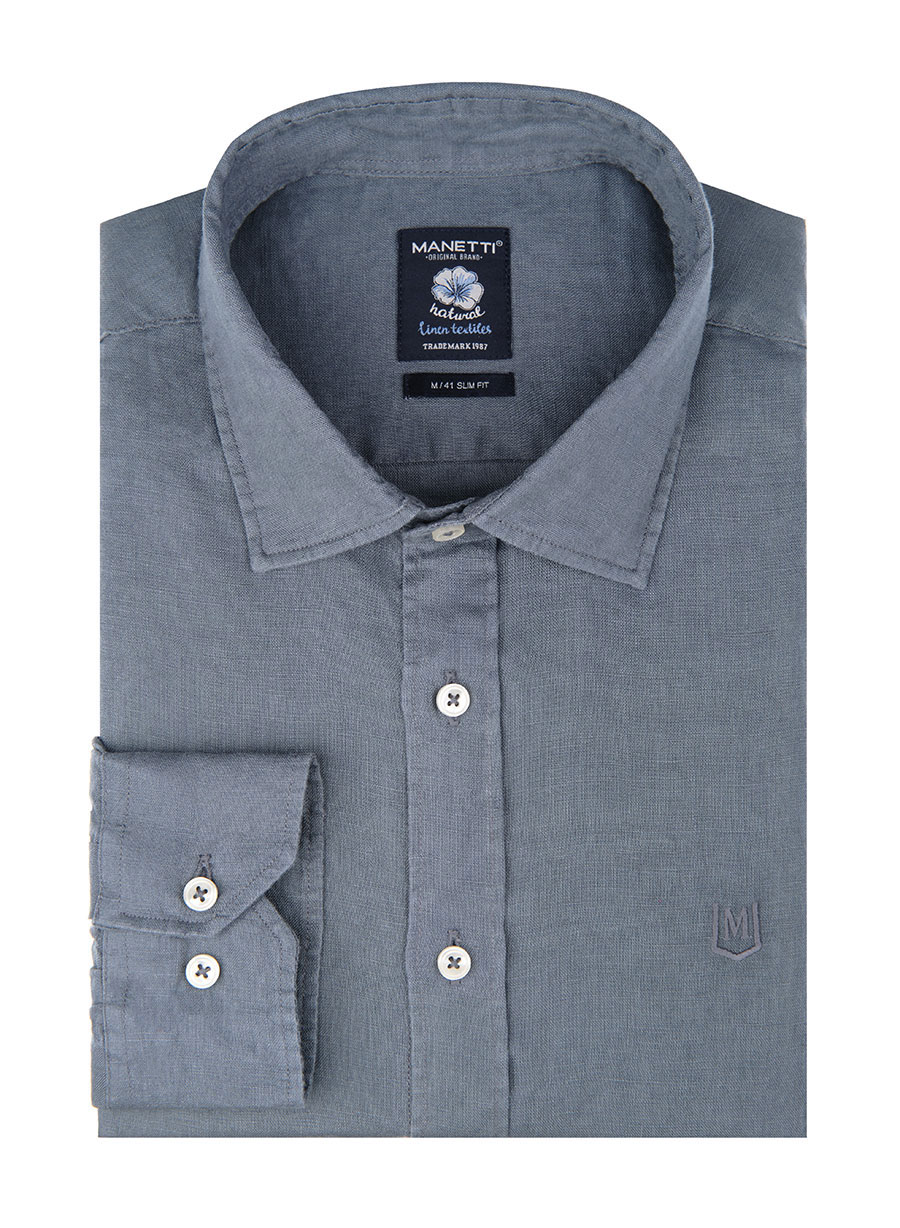 MEN'S MANETTI SHIRT CASUAL  GREY