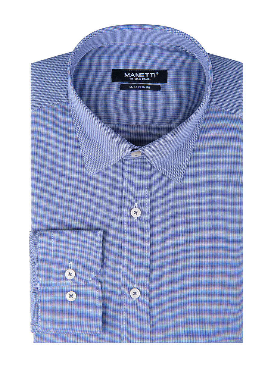 MEN'S MANETTI SHIRT CASUAL  BLUE