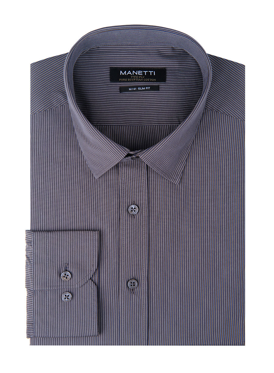 MEN'S MANETTI SHIRT CASUAL  BLUE BROWN