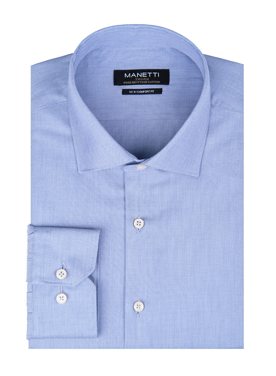 MEN'S MANETTI SHIRT FORMAL  BLUE