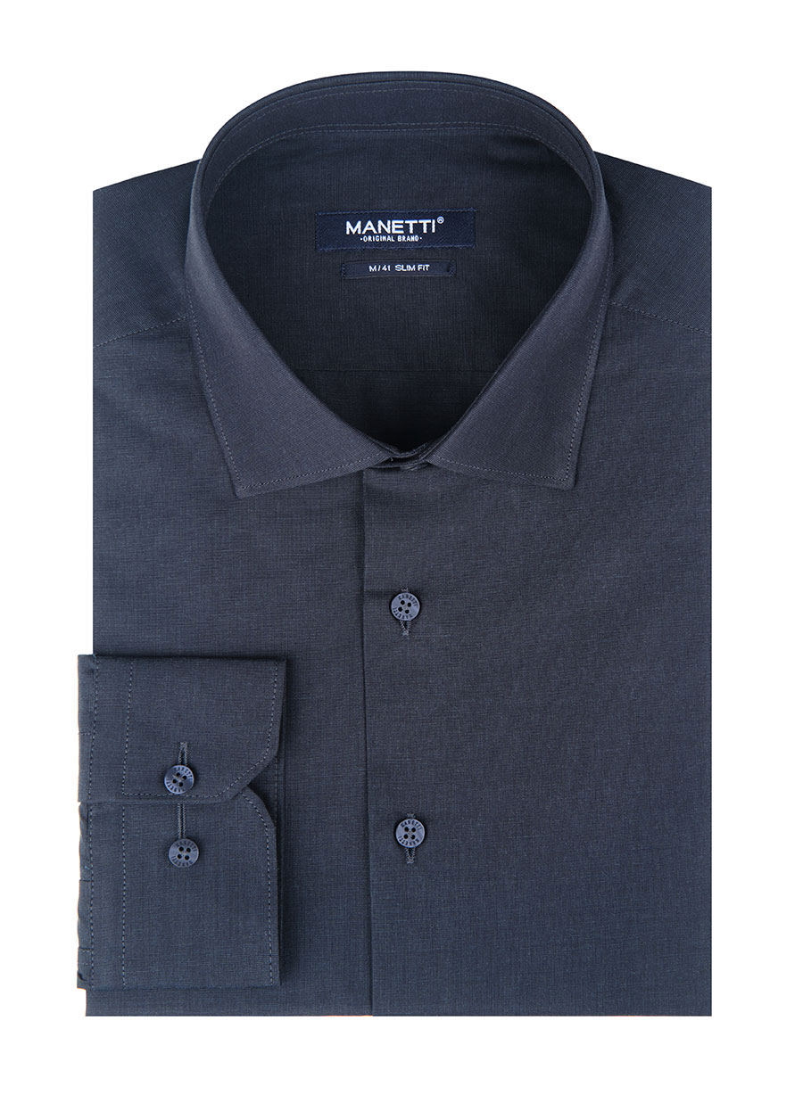 MEN'S MANETTI SHIRT FORMAL  DUSK BLUE