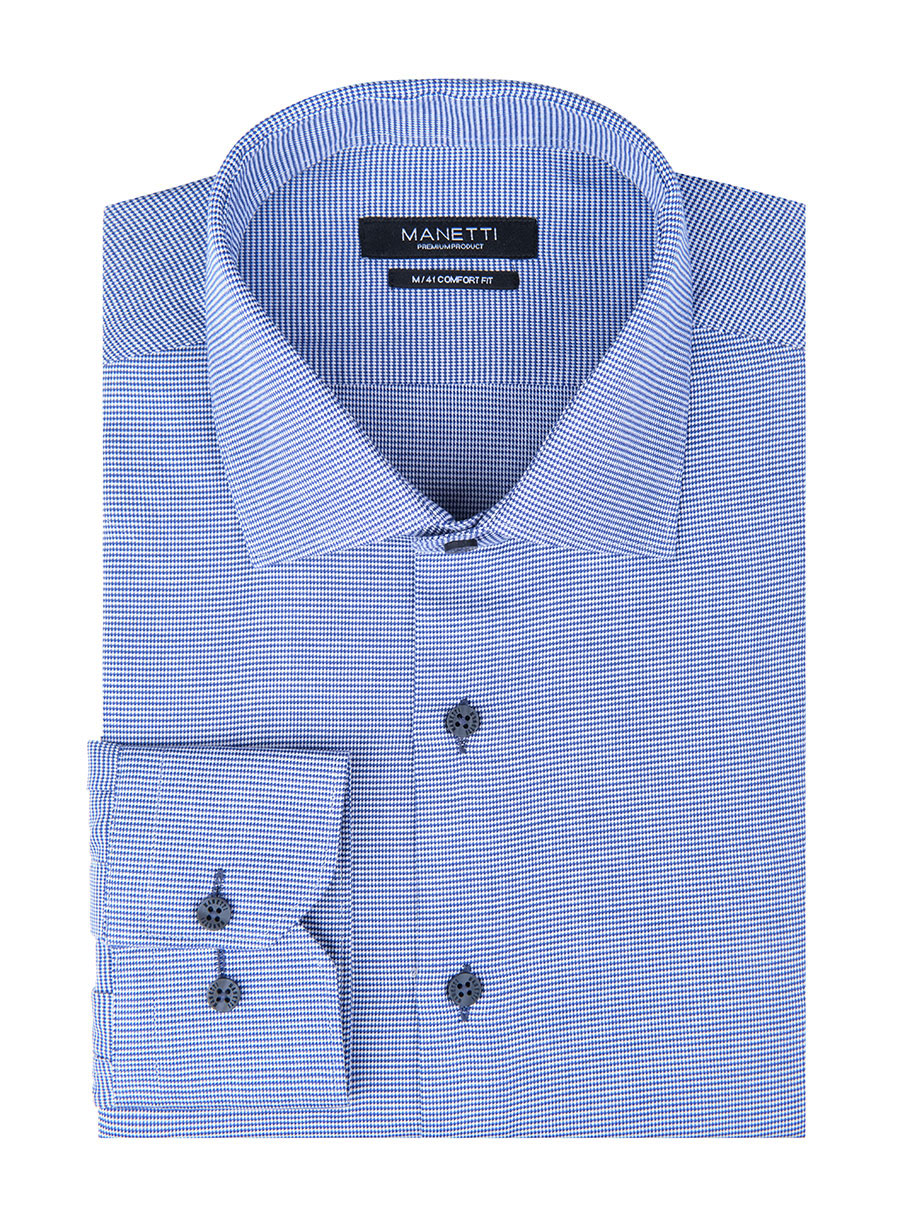 MEN'S MANETTI SHIRT FORMAL  BLUE