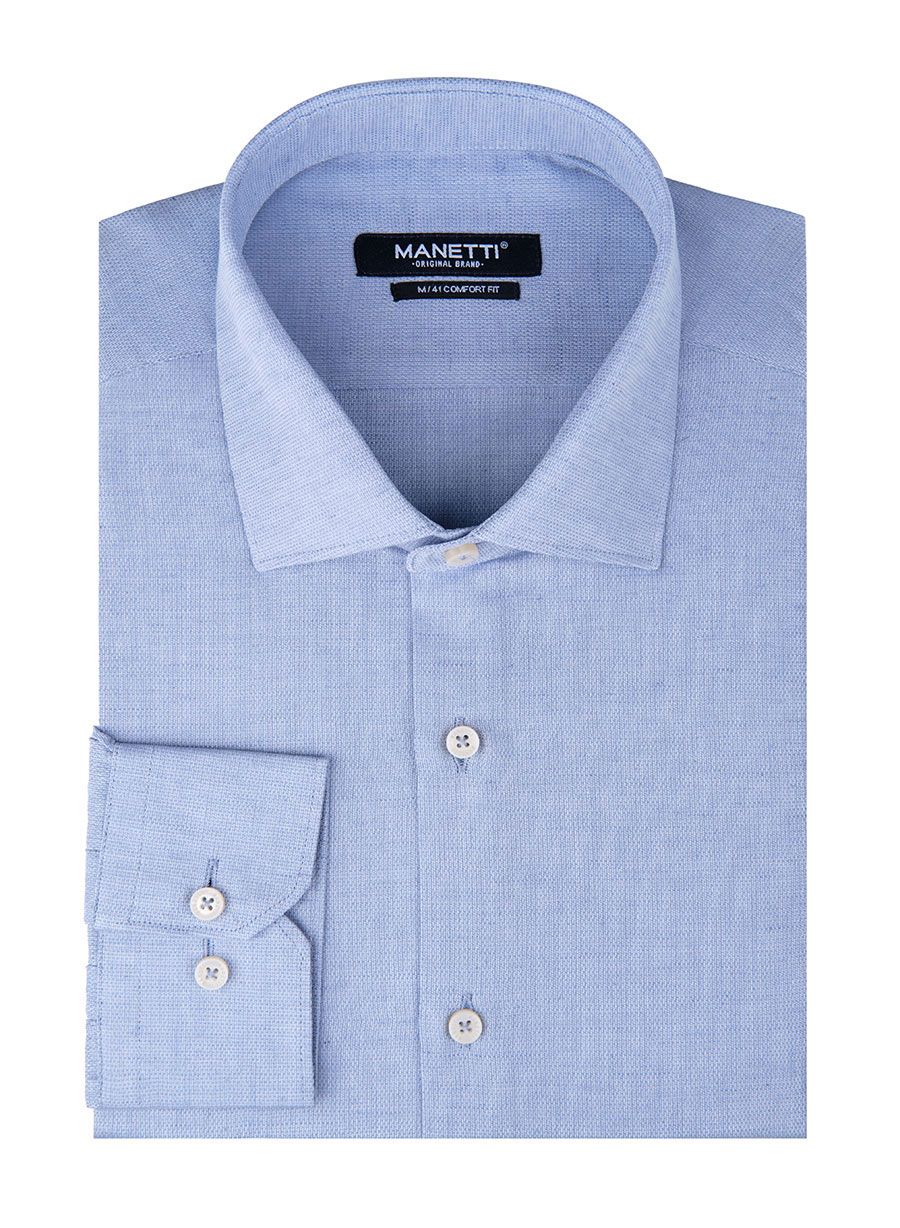 MEN'S MANETTI SHIRT FORMAL  LIGHT BLUE