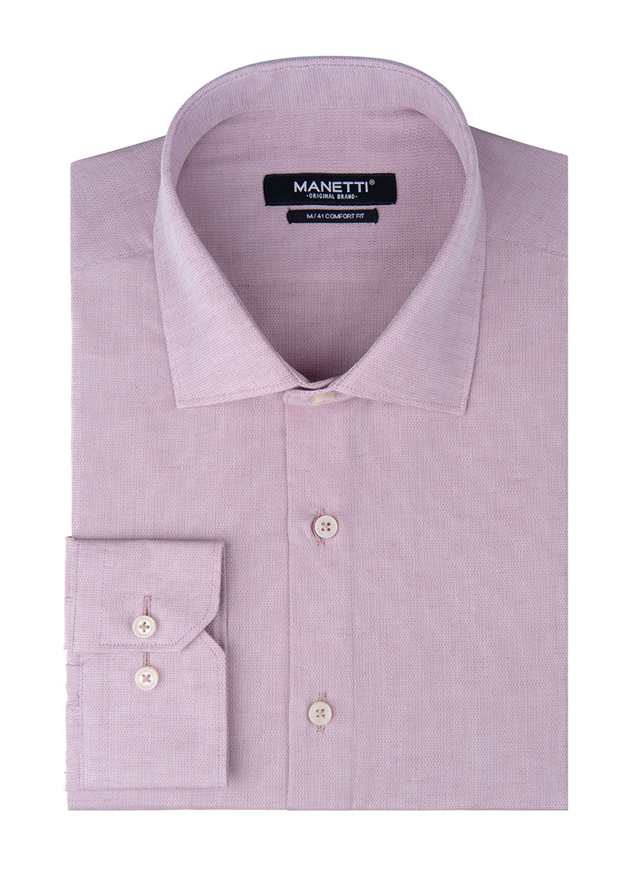 MEN'S MANETTI SHIRT FORMAL  DIRTY PINK