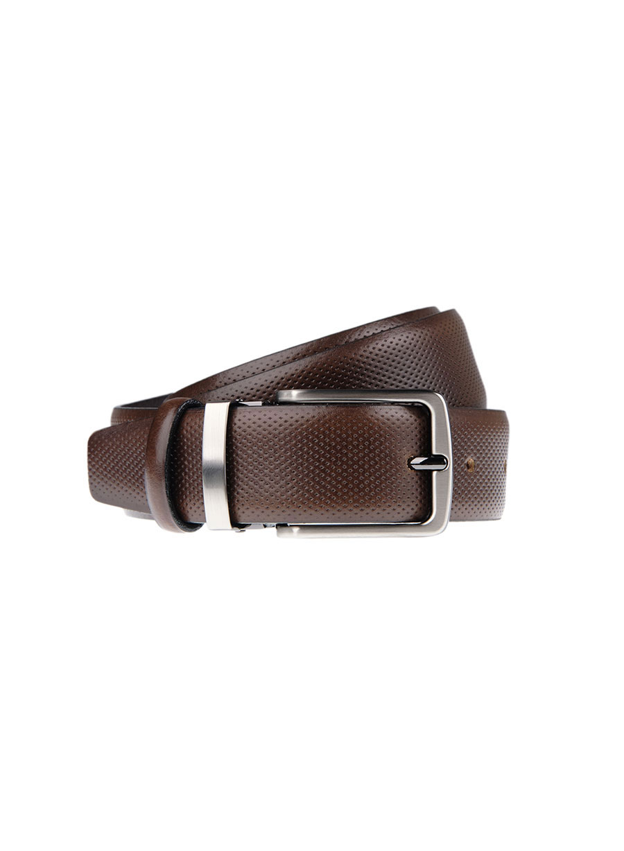 MEN'S MANETTI BELT CASUAL  BROWN