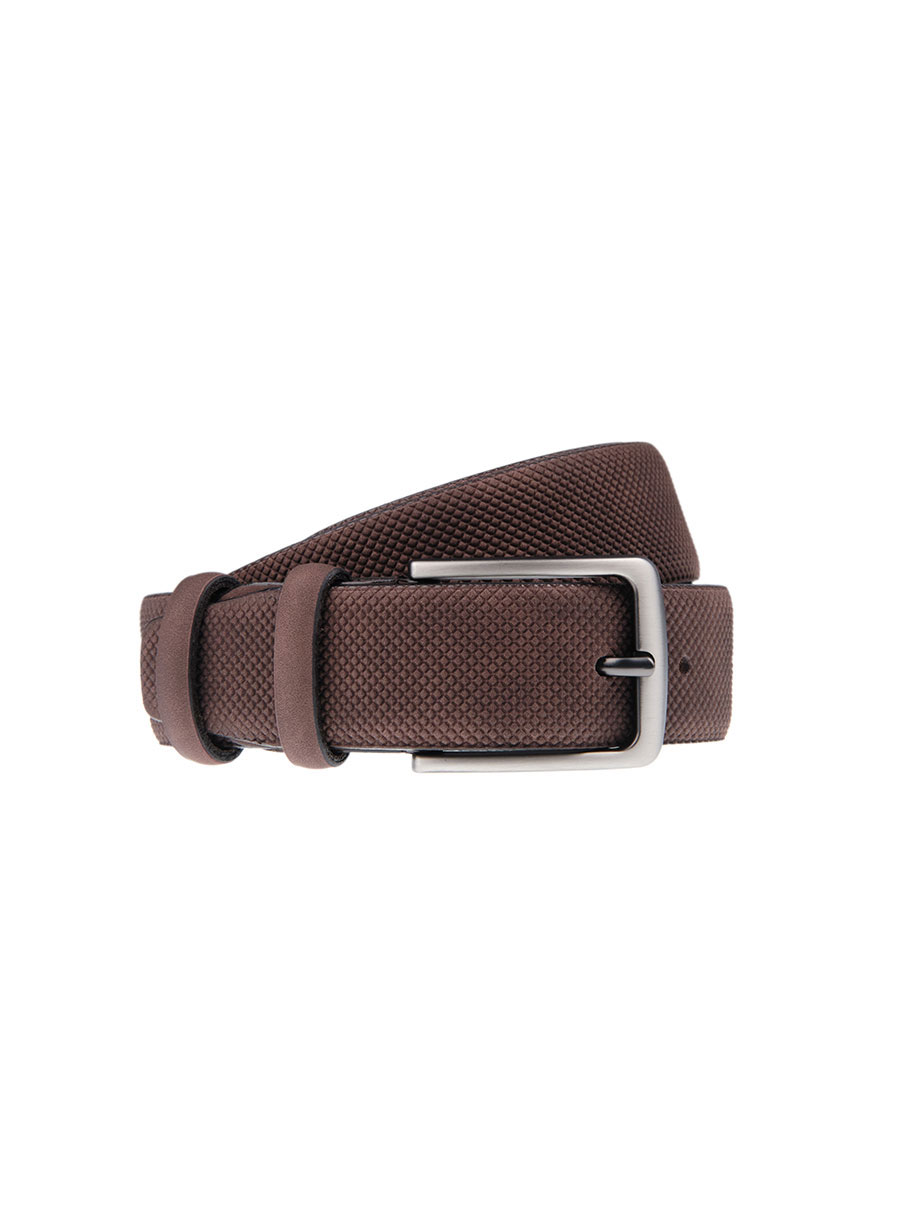 MEN'S MANETTI BELT CASUAL  BROWN