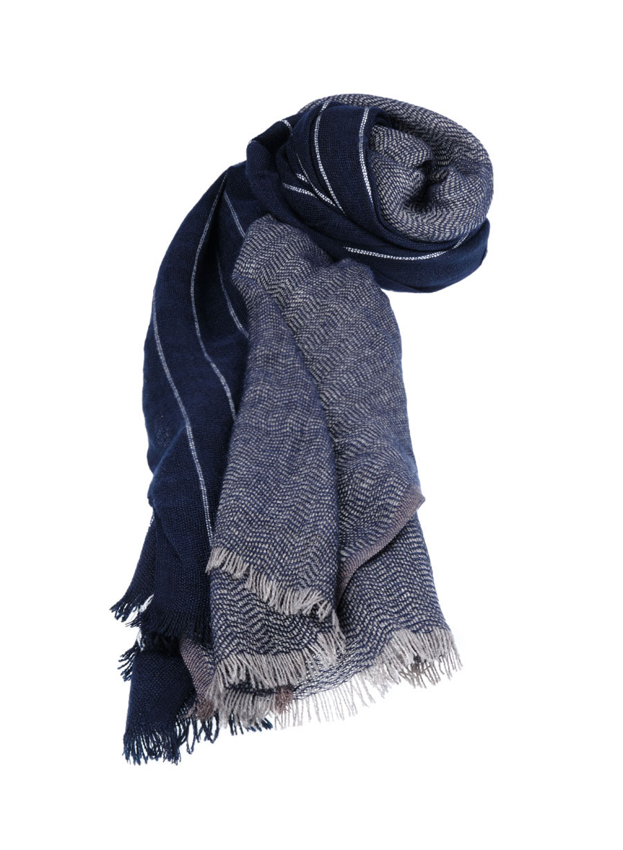 MEN'S MANETTI SCARF CASUAL  BLUE