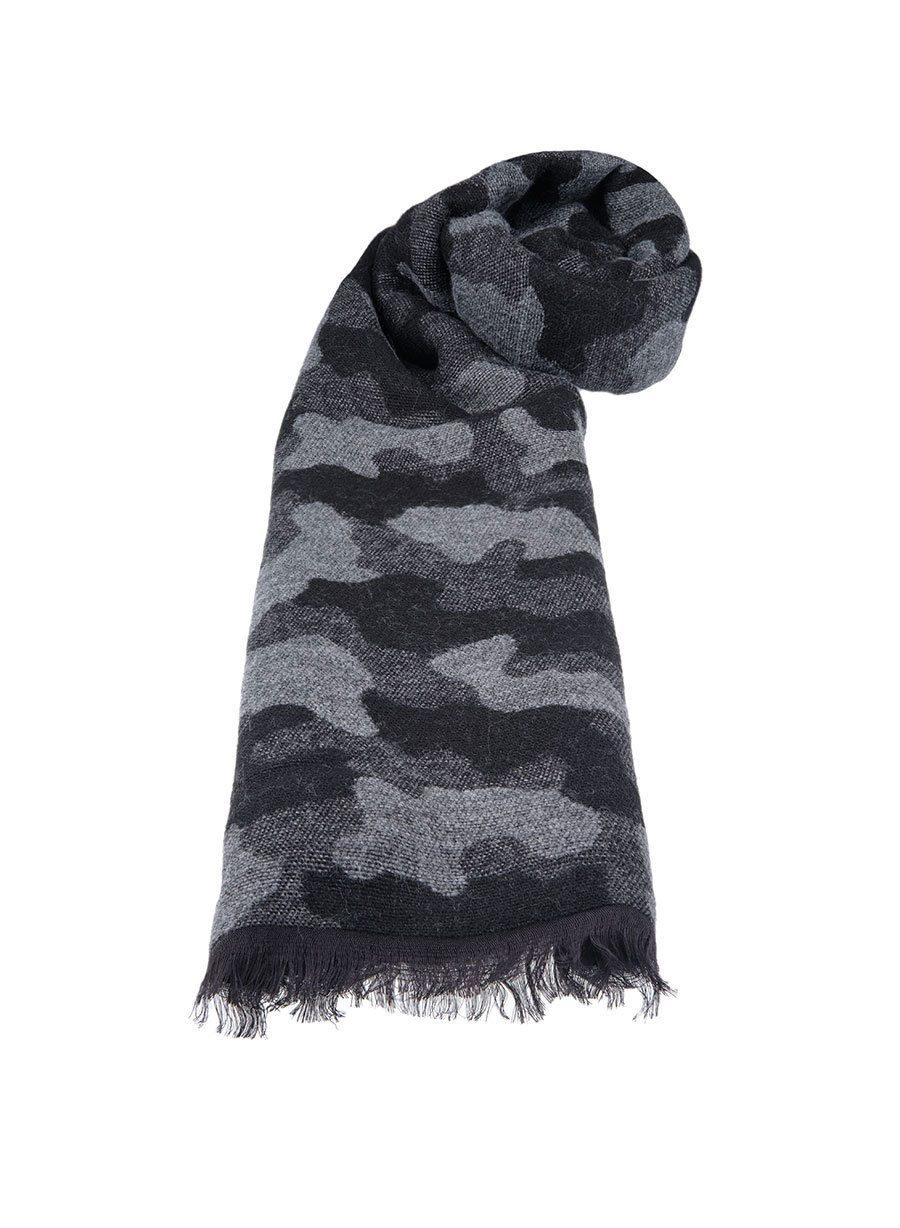 MEN'S MANETTI SCARF CASUAL  GREY BLACK