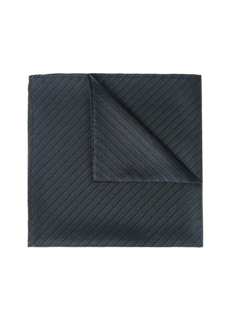 MEN'S MANETTI POCKET SQUARES FORMAL  GREEN BLUE