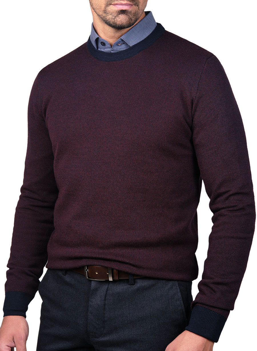 MEN'S ΠΟΥΛΟΒΕΡ MANETTI CASUAL  BORDEAUX