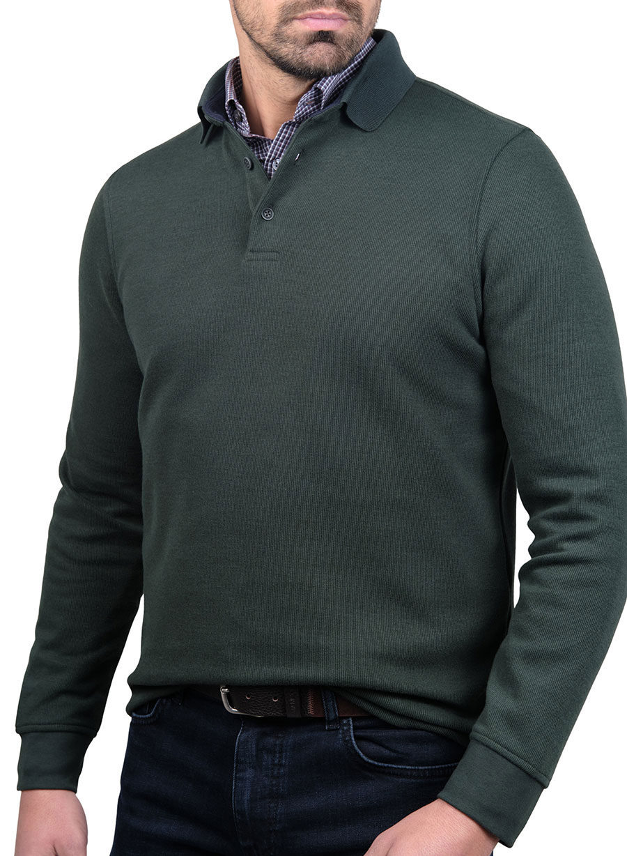 Ανδρικό Polo fleece Manetti casual green