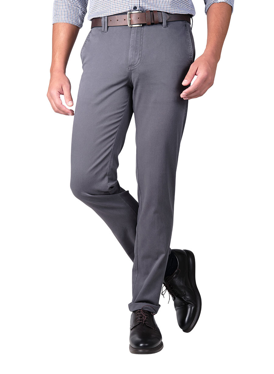 Ανδρικό Παντελόνι chinos Manetti casual dark grey