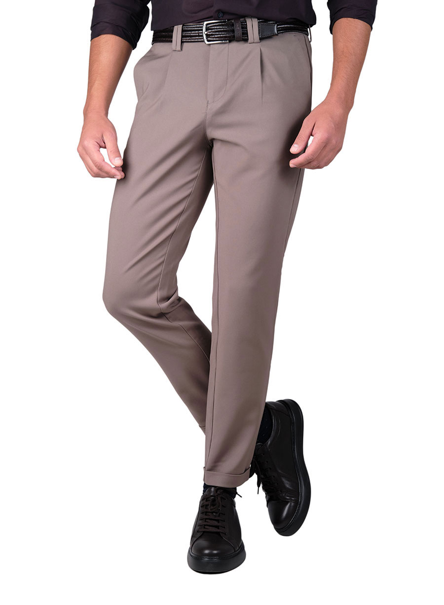 Ανδρικό Παντελόνι chinos Manetti casual fango khaki