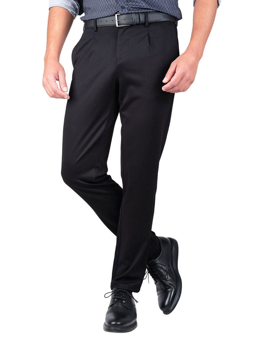 MEN'S MANETTI TROUSER CHINOS CASUAL  BLACK