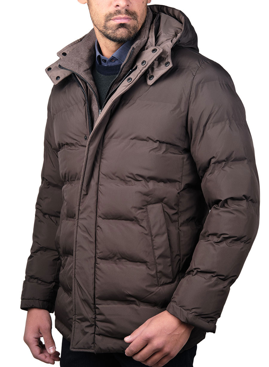 MEN'S ΜΠΟΥΦΑΝ PUFFER ΜΕ ΚΟΥΚΟΥΛΑ CASUAL  FANGO