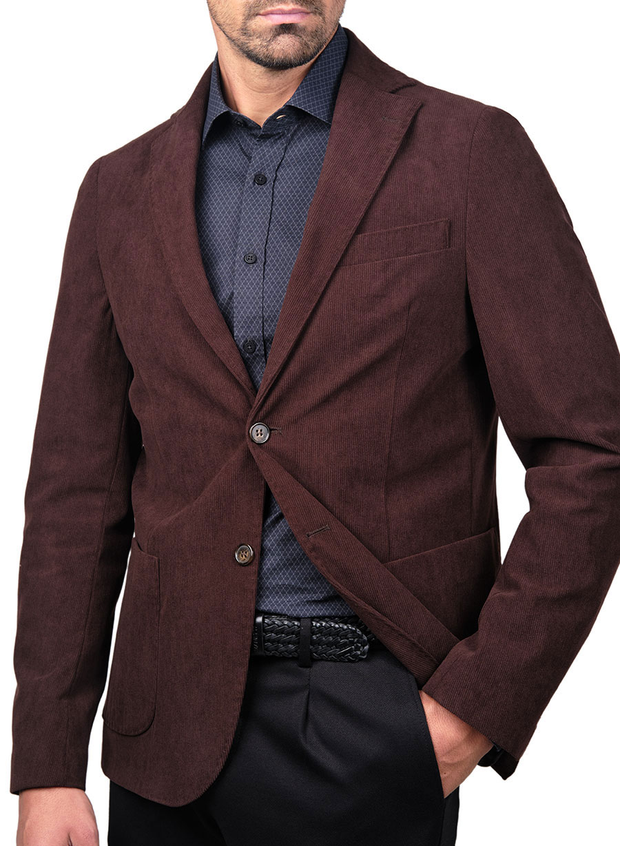 Ανδρικό Σακάκι Manetti formal chestnut